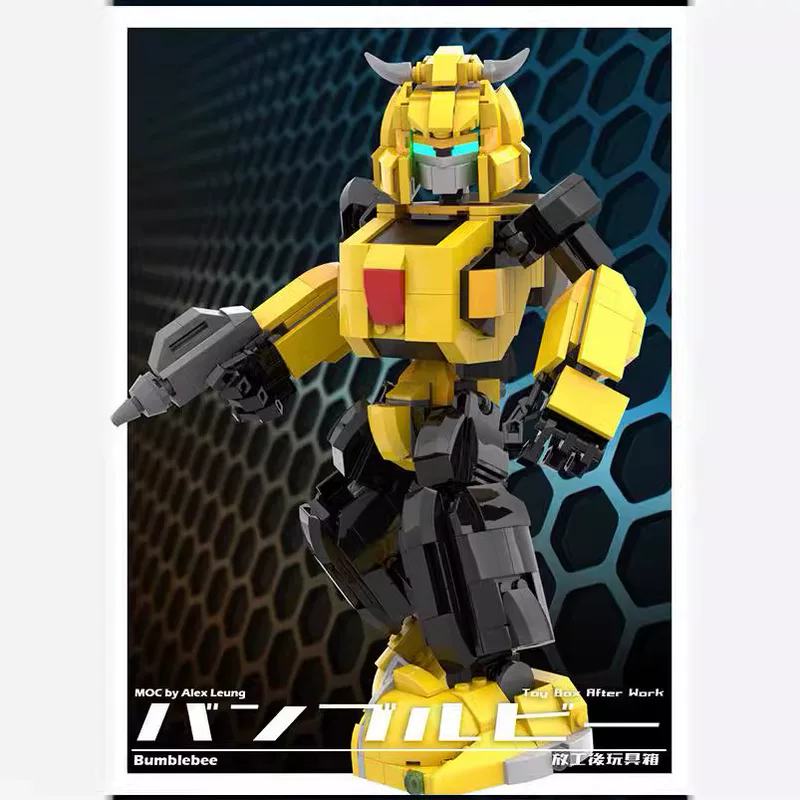 Lego, constructor, toy, Bumblebee, robot, fighting