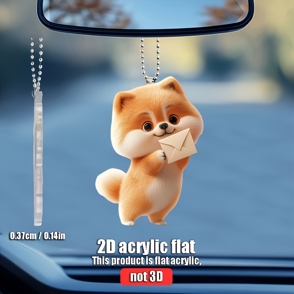 Acrílico transfronterizo creativo perrito colgante adorno accesorios de automóvil decoración interior colgante de automóvil image 1