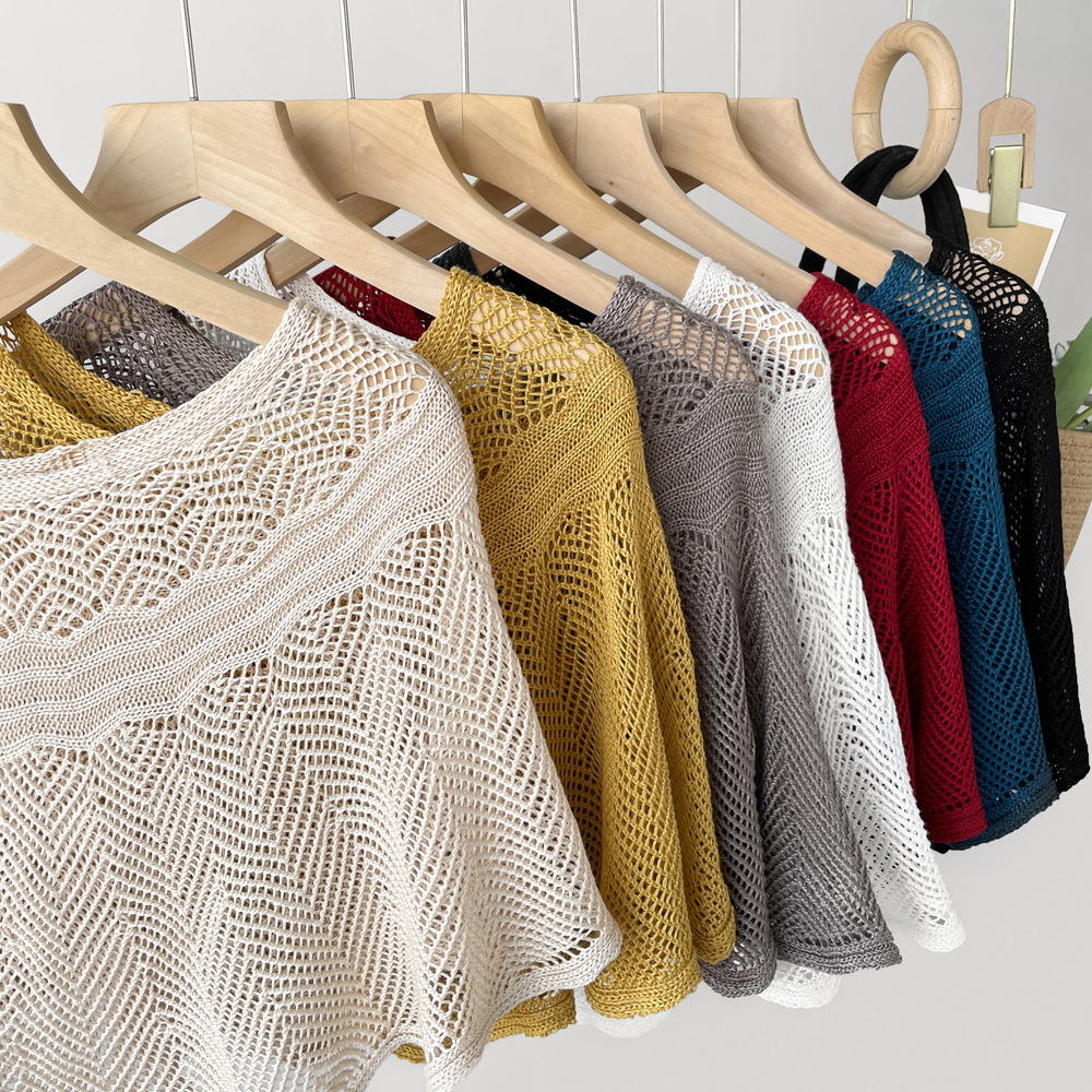 Neuer Sonnenschutz-Strickschal aus Eisseide, hochwertiges Seidenschal-Set für Damen, Kopftuch, Armschal (mit Seidenschal-Schnalle)_voghion.com