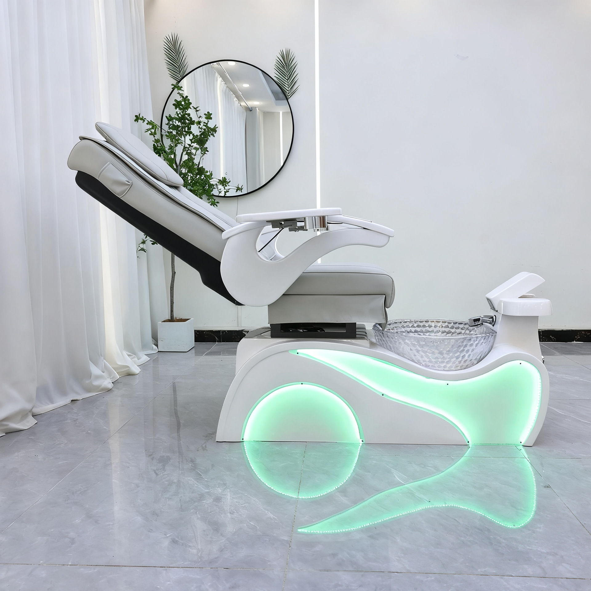Sofá de manicura, sofá de sauna, sofá eléctrico, cama de pedicura, sillón de spa, salón de belleza, silla de salón de masaje. image 5