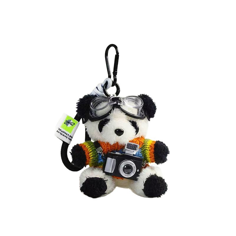 Creativo Chengdu panda bolso muñeca colgante adorable muñeca de peluche muñeca mochila colgante regalos