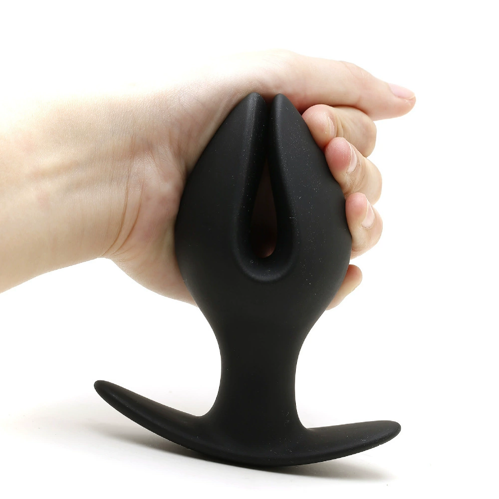Anal plug silicone V‑shaped dilator, unisex, progressive sizes S–XXL