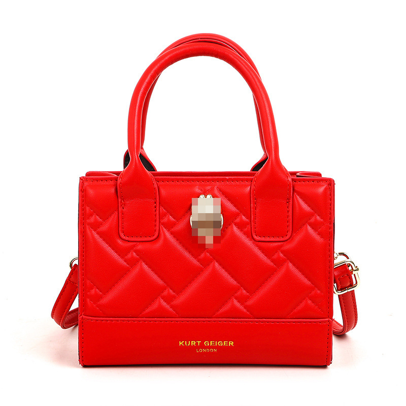 Bolso de PU transfronterizo nueva tendencia charol rombo pequeño cuadrado bolso de mensajero de un solo hombro de alta gama de nicho