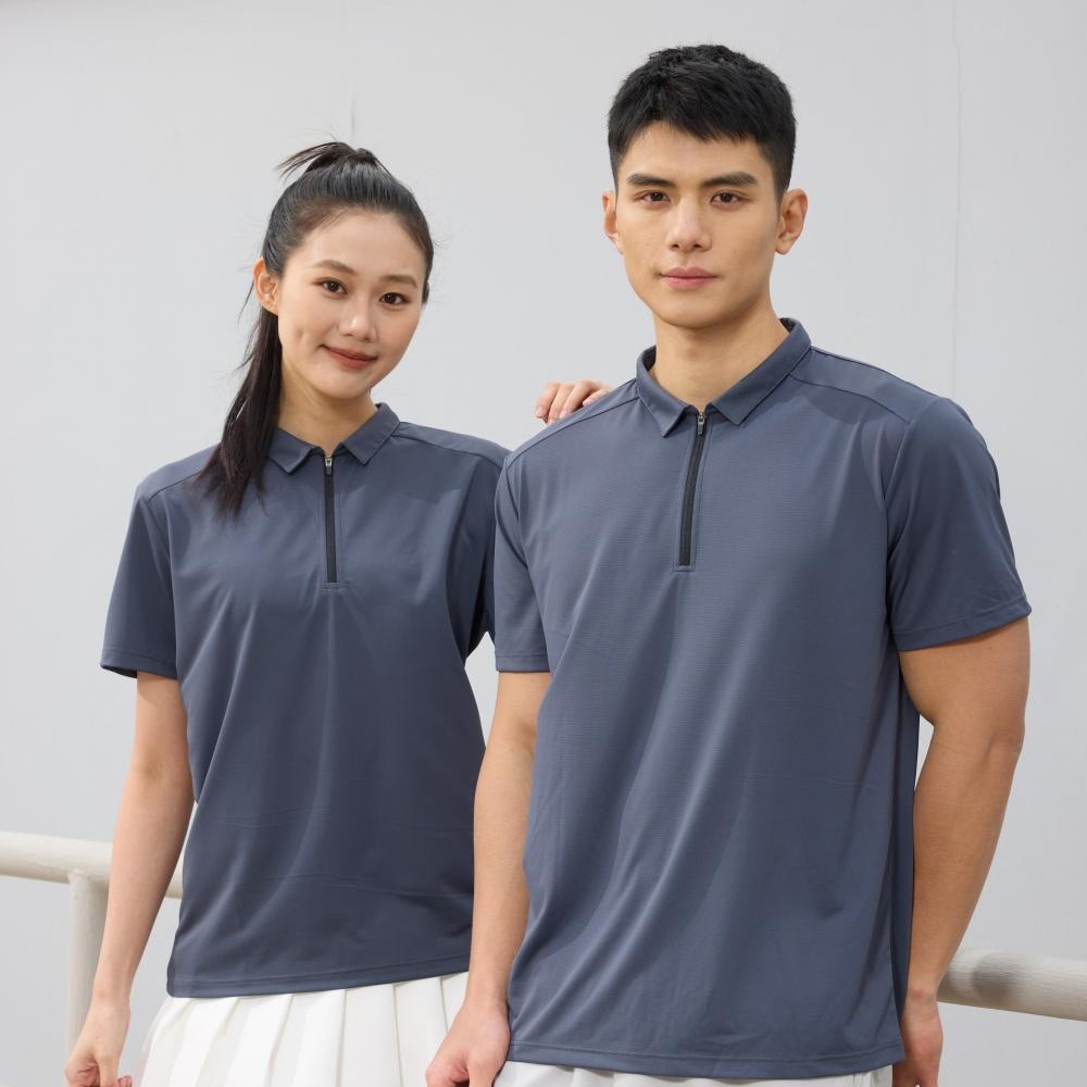 Seco rápido semia cremallera polo camiseta impresa ropa de trabajo ropa de grupo publicidad camiseta cultural camiseta de manga corta logotipo impreso