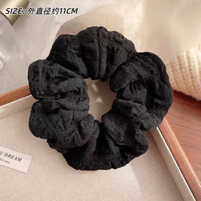 韩风高弹力蕾丝大肠发圈女耐用大方巾头饰皮筋发绳高级感头花发饰|undefined