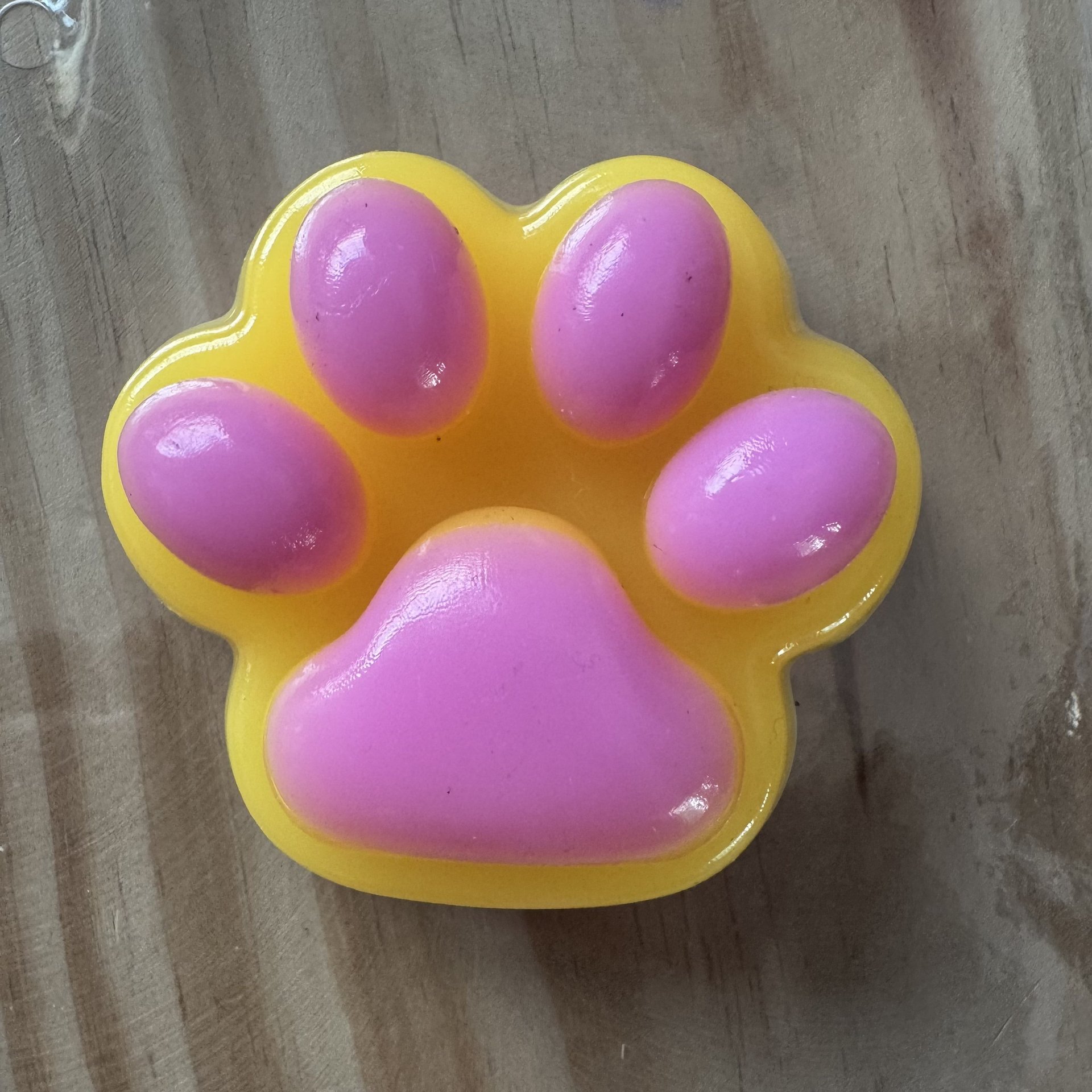 Medium-sized macaron cat paw print (color random)