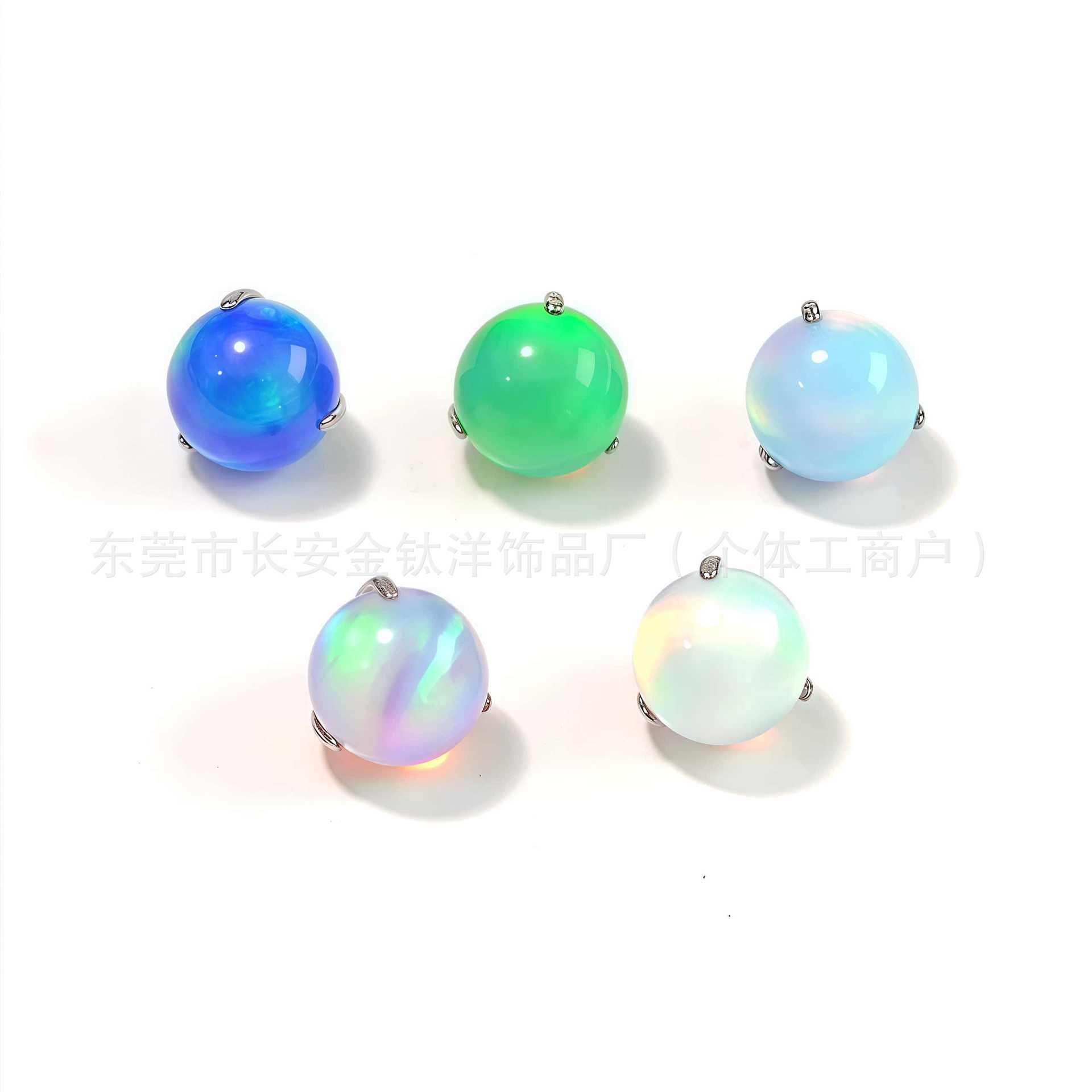 F136 Titanium Three-Claw Nebula Opal Lip Nail Tongue Nail Ear Piercing Jewelry detail image 8