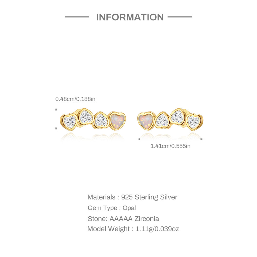 1g Weight 925 Sterling Silver Ear Needle Material Zircon Inlay Material Drop Earrings, Ear Studs Classification 1 Pair Quantity Daily Occasion 925 Sterling Silver Material Four Leaf Clover, Heart Shape Pattern All Seasons Season Women's Gender Plating Design IG Style Style 1 Pair 925 Sterling Silver Four Leaf Clover Heart Shape Zircon Drop Earrings Ear Studs 3