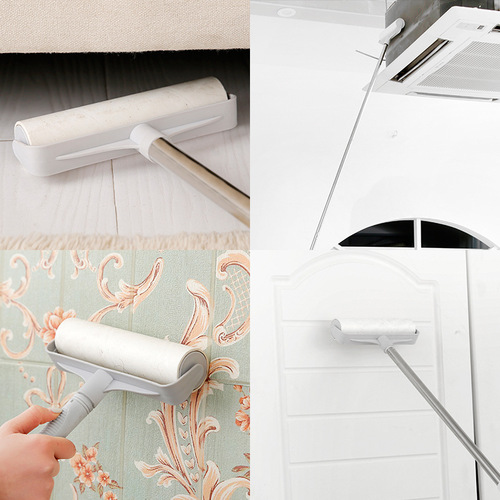 Hair Lifter Drum Long Rod Large Extended Household Floor Dust Roller Hair Sticking Remover