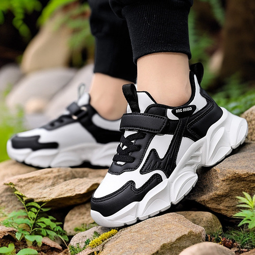Children's white sneakers 6-12 years old new boys lightweight soft soled sports shoes autumn versatile running shoes