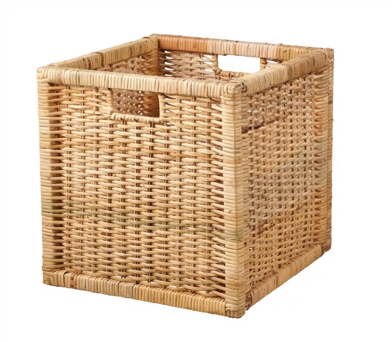 Cesta de almacenamiento de calabaza de agua tejida a mano imitación de vid, cesta de almacenamiento de algas plegable de gabinete de cuadrícula, cesta de almacenamiento