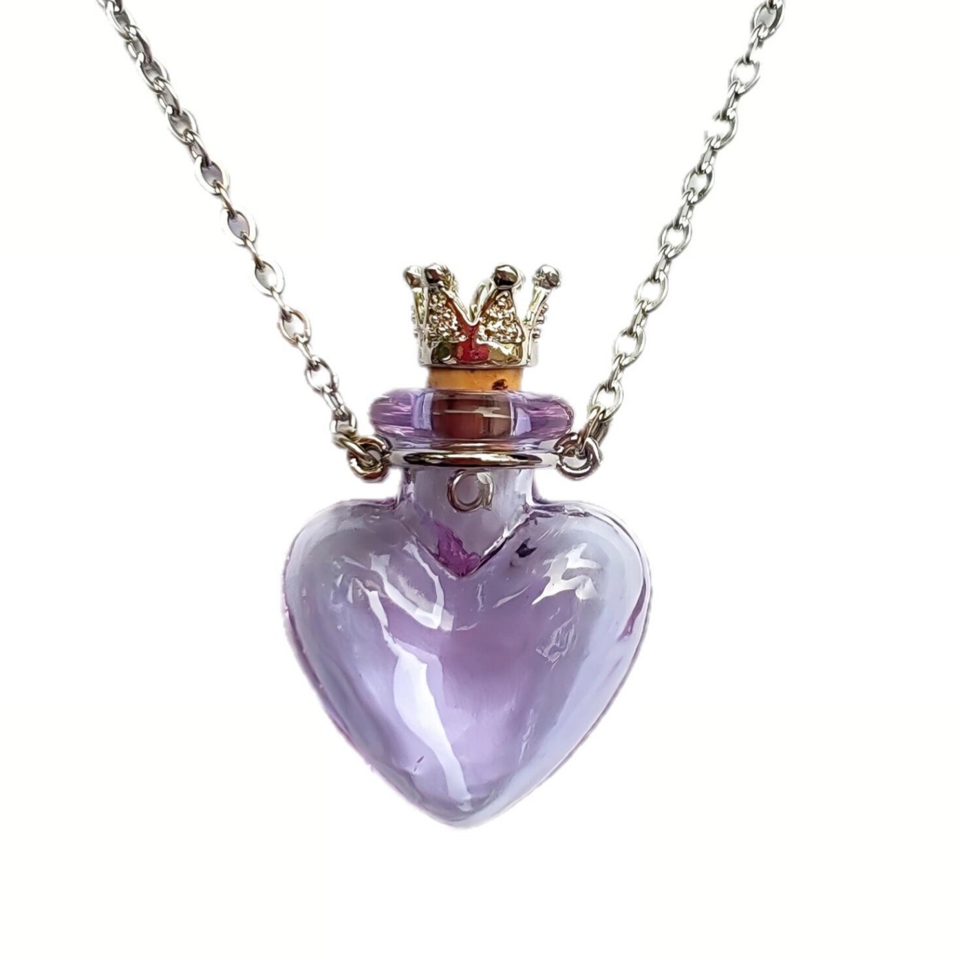 Cross-Border Supplier Glass Essential Oil Bottle Aromatherapy Necklace Pendant Lanugo Essential Oil Company Cosmetics Factory Supply
