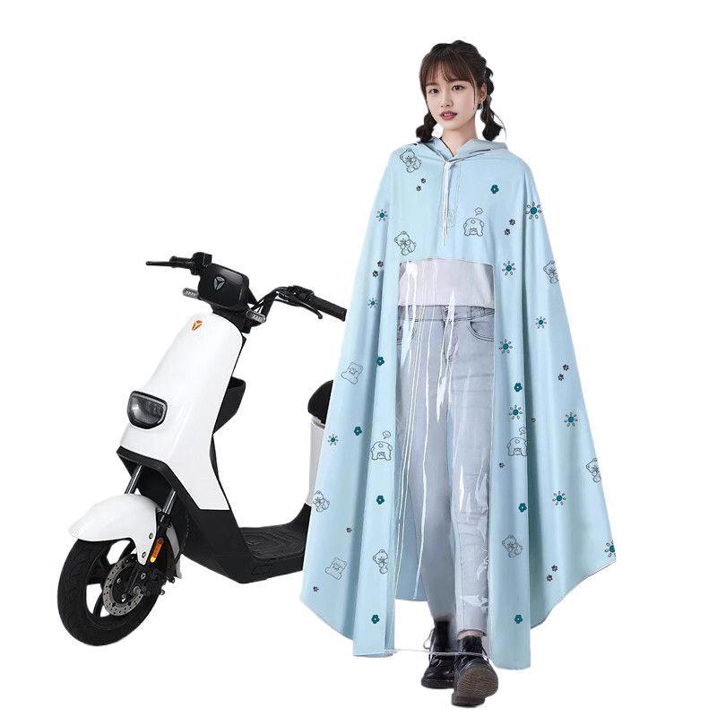 雨衣电动电瓶车女长款全身防暴雨成人外穿加大男女单双人专用雨披|undefined