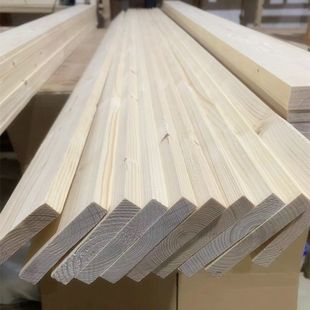Thickened Solid Wood Board Wardrobe Bed Board Original Color Bedside Long Strip DIY Handmade Pine Wood Keel Square Shelf