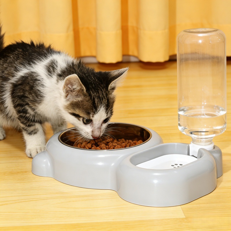 Tazón para gatos, doble tazón, 2 en uno, alimentación de agua potable, tazón para mascotas, tazón para perros, tazón para perros, tazón para gatos, tazón para perros