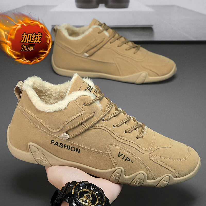 Zapatos de invierno para hombres 2026 nuevos zapatos de algodón cálidos y gruesos para hombres herramientas deportivas antideslizantes zapatos de protección de la humedad de trabajo Martin