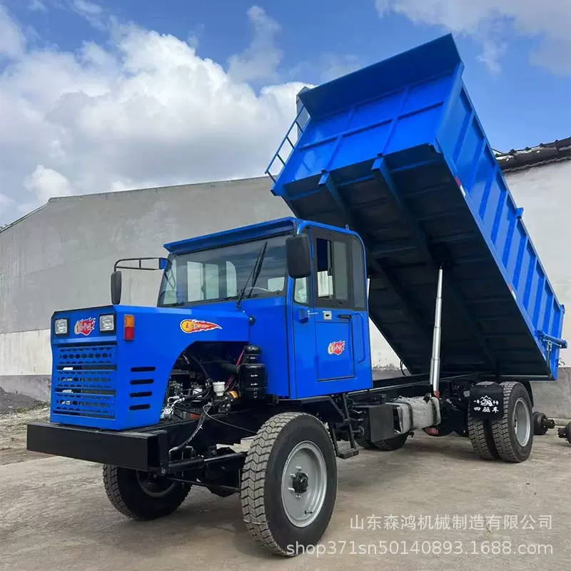 建筑工地拉混泥土柴油四不像车78马力全封闭农用拖拉机山区爬山王