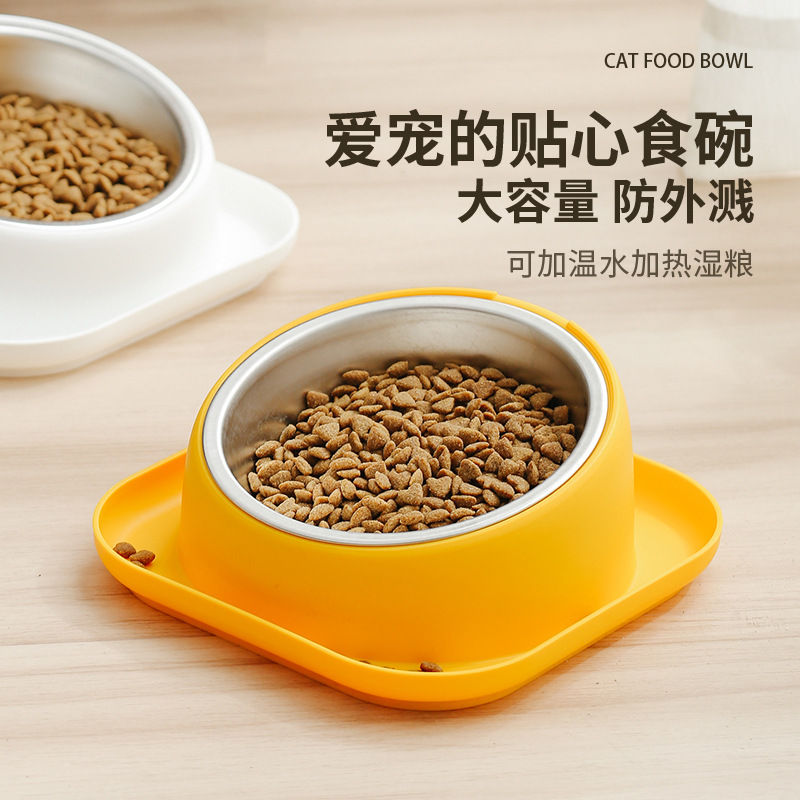 고양이 그릇 더블 보울 비스듬한 그릇 개 음식 분지 보호 자궁 경부 척추 두 배 그릇 반대로 뒤집는 쌀 그릇 개 그릇 물 그릇 애완 동물 용품