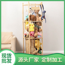 木质收纳架毛绒玩具娃娃收纳置物架客厅卧室落地式玩偶娃娃展示架