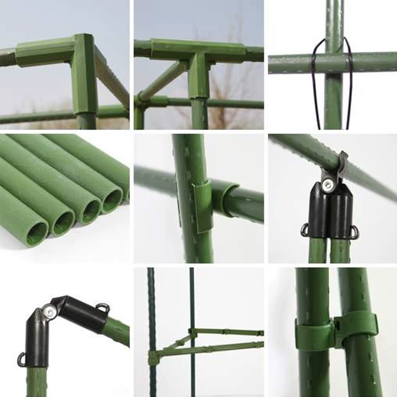 Аксессуары для садовой стойки из ротанга Пластиковый прямой тройник под прямым углом четырехсторонняя Пряжка из железной проволоки шатун стойка для цветов розы в сборе