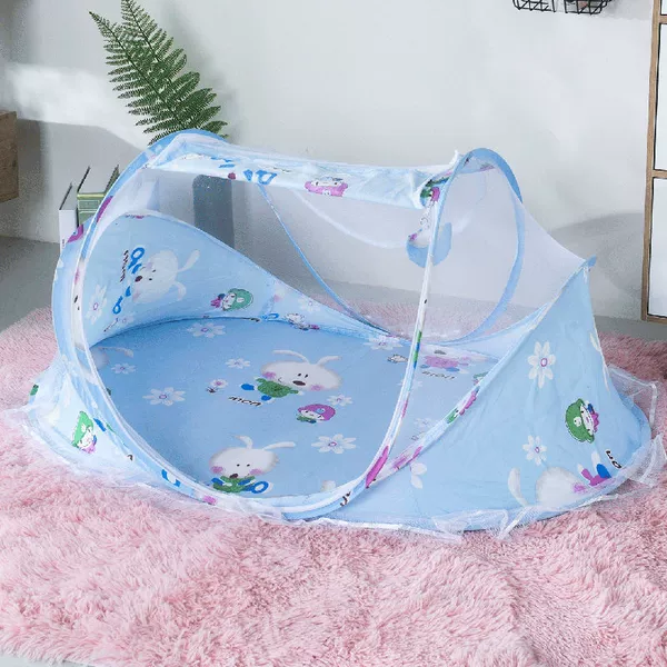 【Blue Rabbit Mosquito Net】 Send cotton pillow
