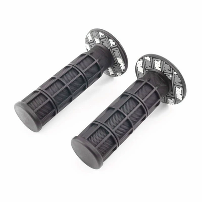 Motorcycle Handlebar Grips, Sports Motorcycle Handle Cover - black-and-gray-pair