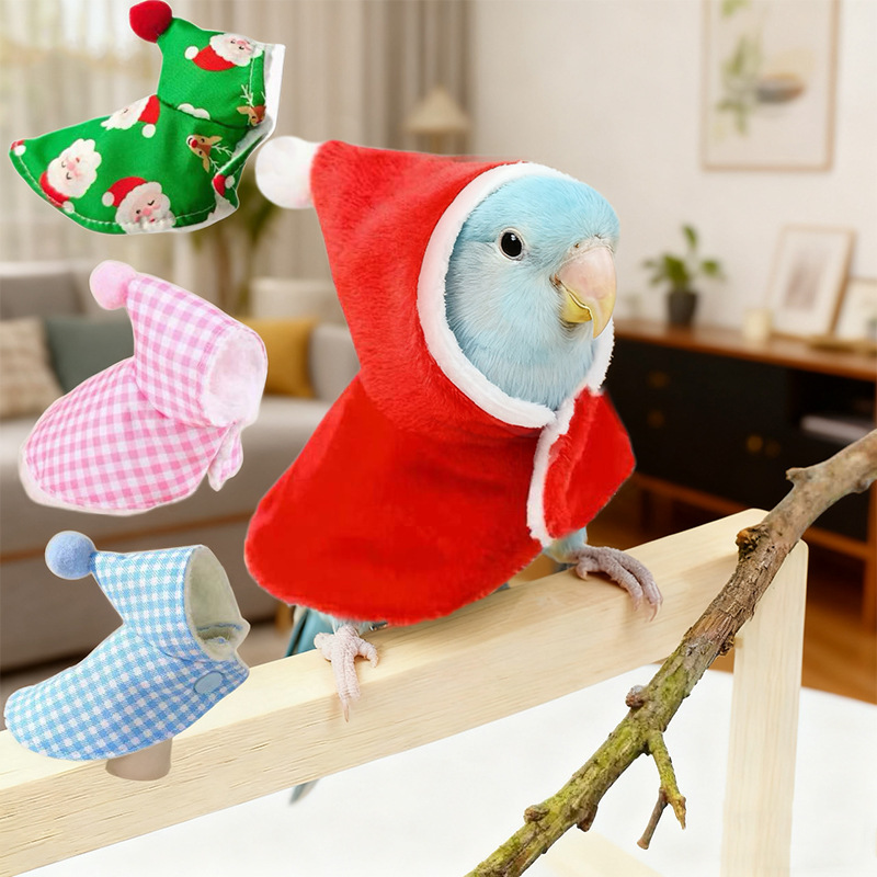 Parrot Cloak Cloak Bird Clothes Parrot Cloak Black Phoenix Thickeneded Warm Outing Clothes Parrot Supplies Bird Supplies