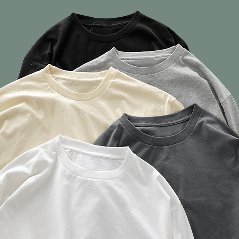 Solid color basic style: 2022 Autumn new collection, pure cotton soft and skin-friendly base, pure cotton long-sleeved T-shirt, trendy top for men pic 9