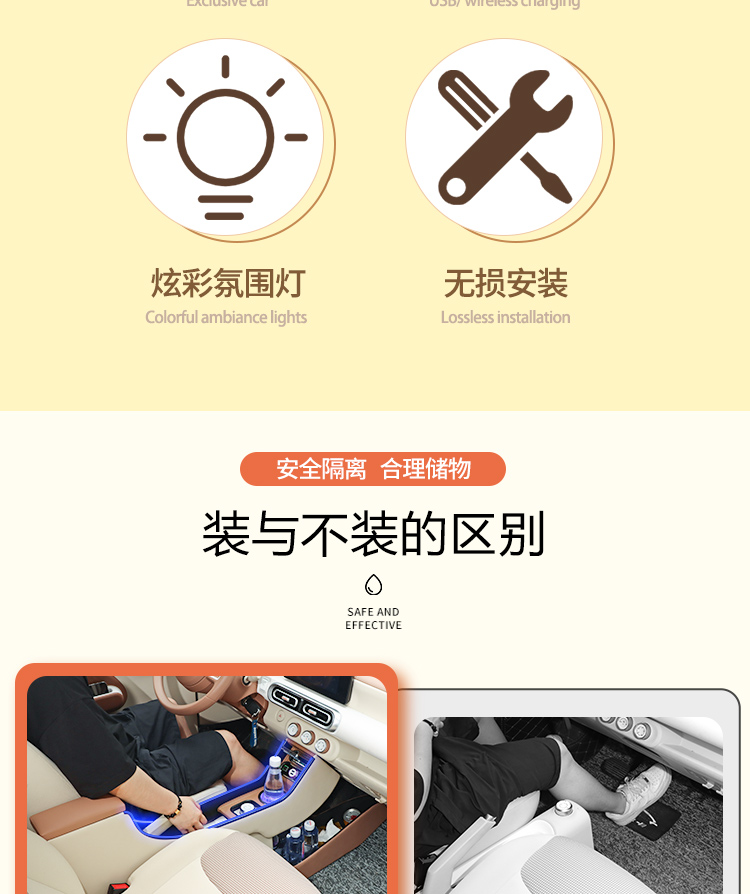 Wuling Hongguang Mini Third Generation Macaron Special Armrest Box Mini Third Generation Central Control Armrest Box Modification Accessories