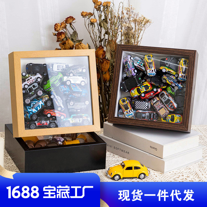 Blind Box Photo Frame Three and a Half Meal Coffee Storage Display Frame Handmade diy Dried Flower Plant Specimen Mounted Photo Frame Set Table