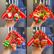 跨境圣诞老人钥匙扣圣诞节挂件圣诞树驯鹿公仔包包钥匙链礼品批发