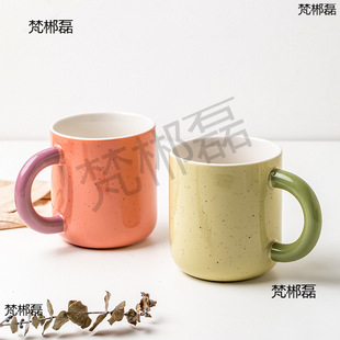 Ug73Ins Style Simple and Gentle Macaron Cute Girly Heart Coffee Cup Ceramic Mug Couple Cup Gift