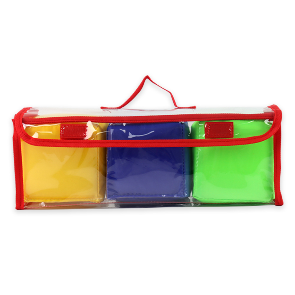 Precio de fábrica al por mayor suministro transfronterizo Tarjeta de bolsillo transparente dados de juguete de aprendizaje dados de juguete de tres piezas