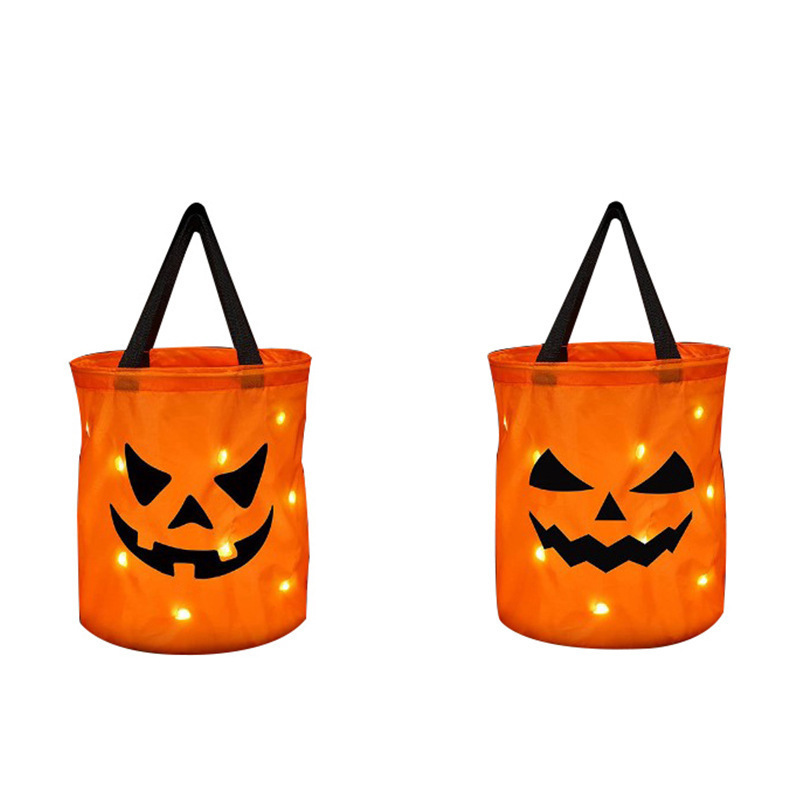 Bolsas de props de Navidad bolsas de caramelo bolsas de decoración de azúcar Halloween bolsas de calabaza portátiles estereoscópicas bolsas de regalo para niños
