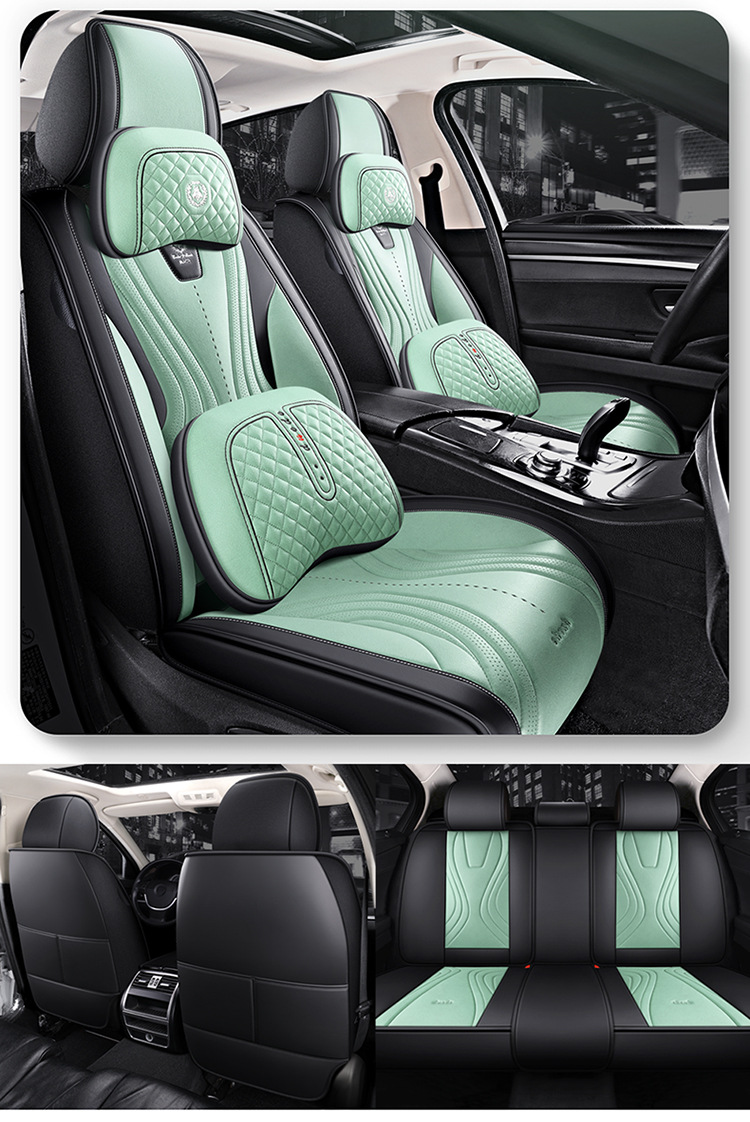 Cartoon Version of the New Pana Leather All-Season Car Seat Cushion, 2026 New Model, Full Set of Seat Covers, Export