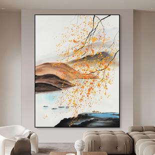 Purely Hand-Painted Oil Painting, Modern Simple Chinese Style Landscape Painting, Living Room Entrance Corridor Decorative Painting, Yijiangnan