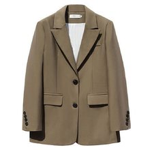 西装外套女春春季新款韩版炸街小个子设计感垫肩西服上衣