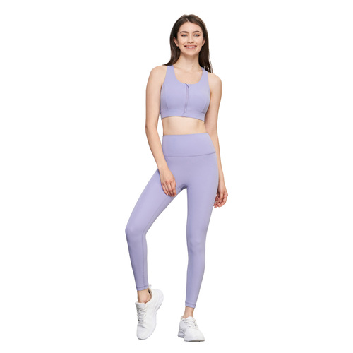 NUT medium strength semi-fixed cup sports bra zipper shockproof running fitness bra women's mesh yoga vest