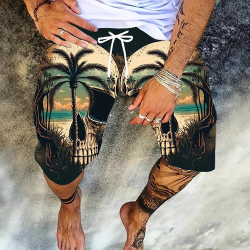 Foreign Trade 2025 Amazon Europe and America Cross-border Best-seller Loose Casual 3D Shorts Sports Five-Pocket Shorts Beach Shorts for Men