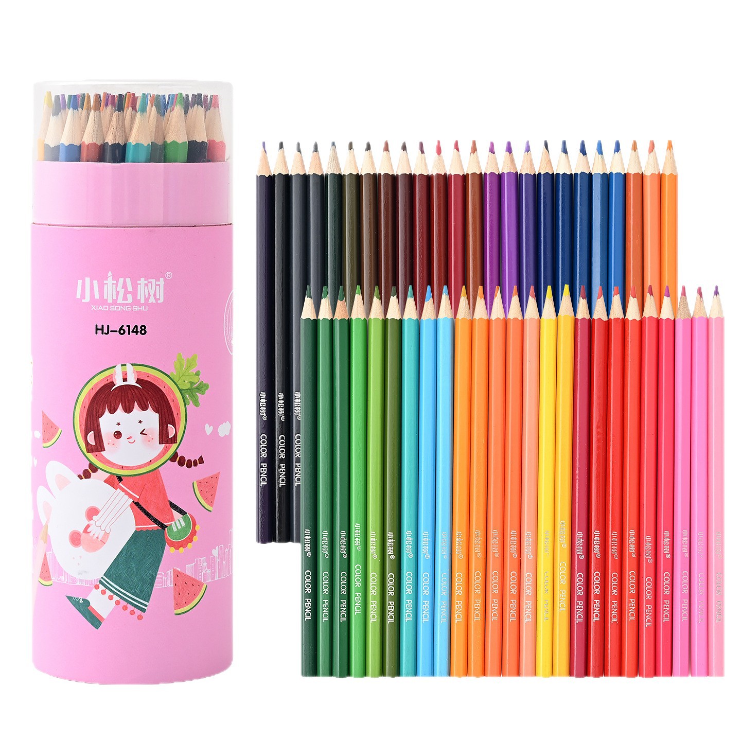 Los niños dibujan un conjunto de lápiz de color de barril multicolor para dibujos de dibujos animados lindos aceites de plomo de color image 6