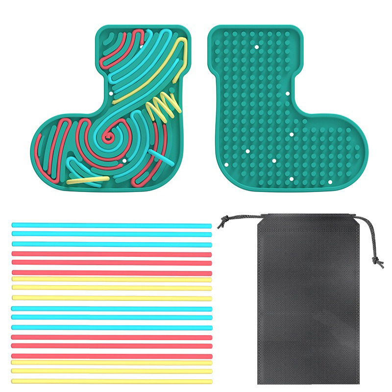 Amazon calcetines sensoriales tablero de silicona tablero de descompresión infantil puzzle tablero de actividad regalos de Navidad al por mayor