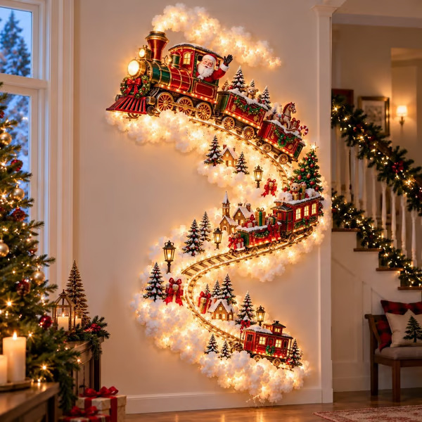 Luz de Pared Mágica de Navidad de Acrílico Decorativo para Interiores y Exteriores