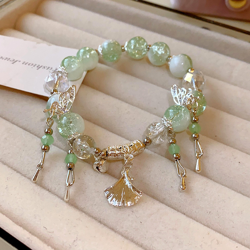 158 brazaletes - plata - verde