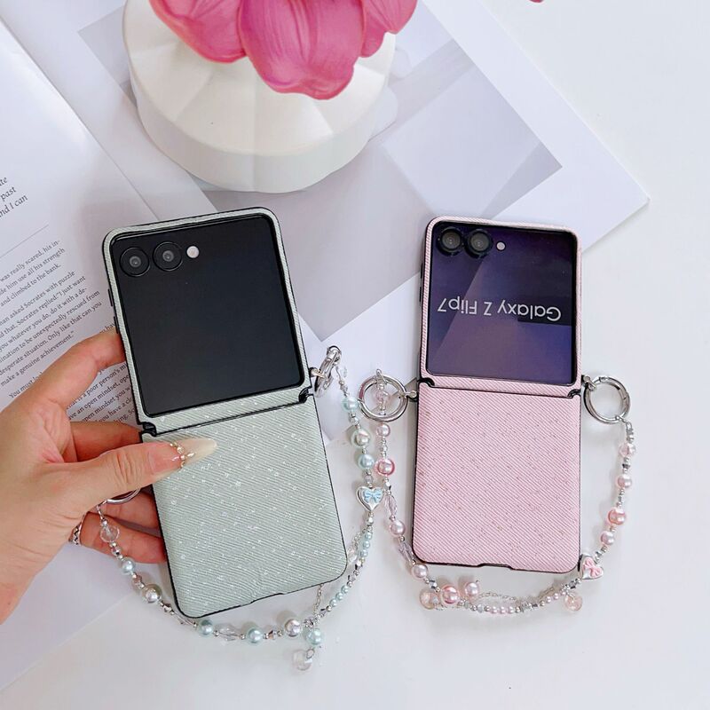 Meteor Shower Pearl Hand Chain Suitable for Samsung Zflip7 Phone Case Zflip 6 Phone Case Motorola 60U