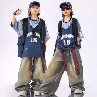 儿童街舞潮服男大童嘻哈hiphop酷帅潮炫炸街少儿演出服六一表演服