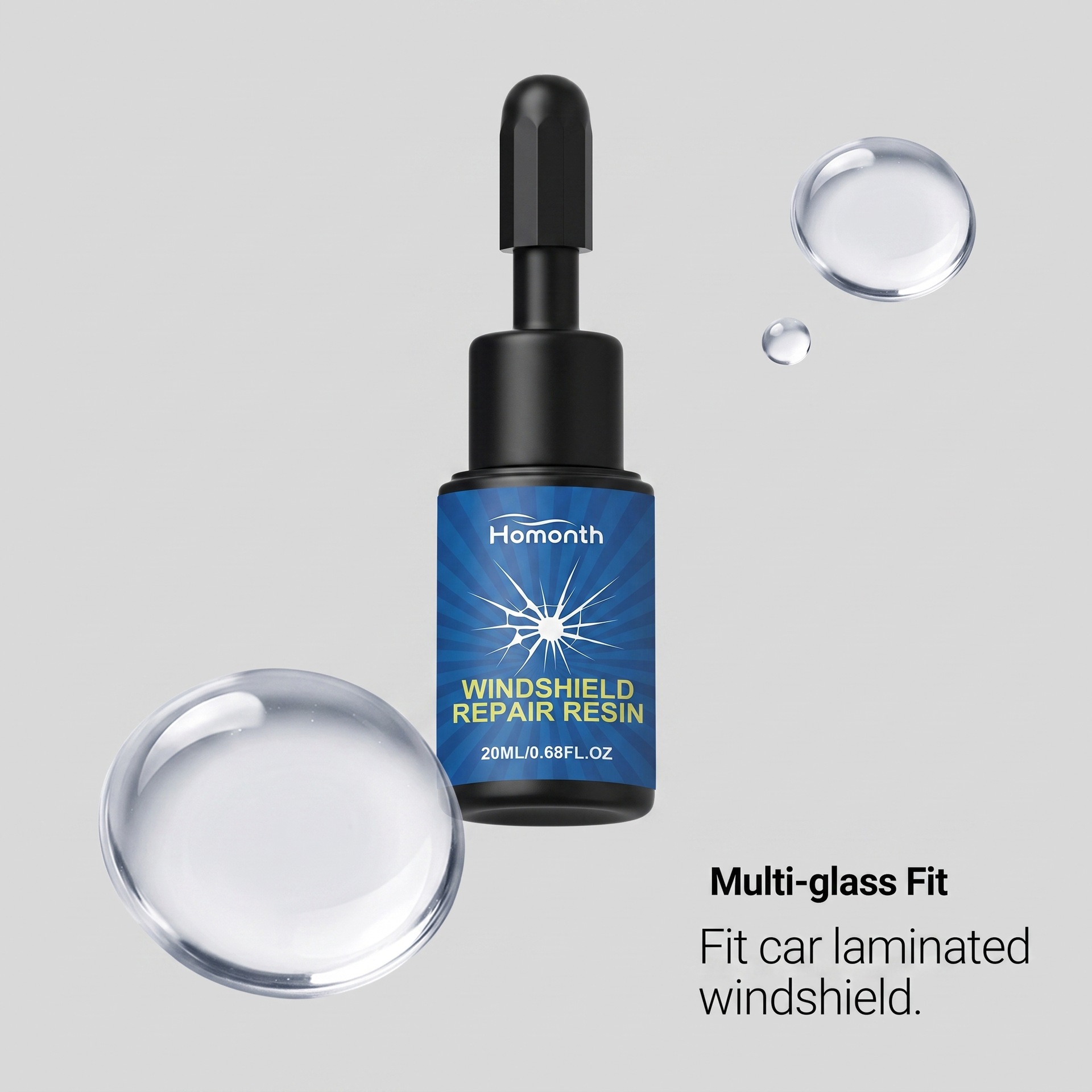 HOMONTH Car Windshield Care Kit Transparent Filler for Cracks and Gaps to Enhance Clarity