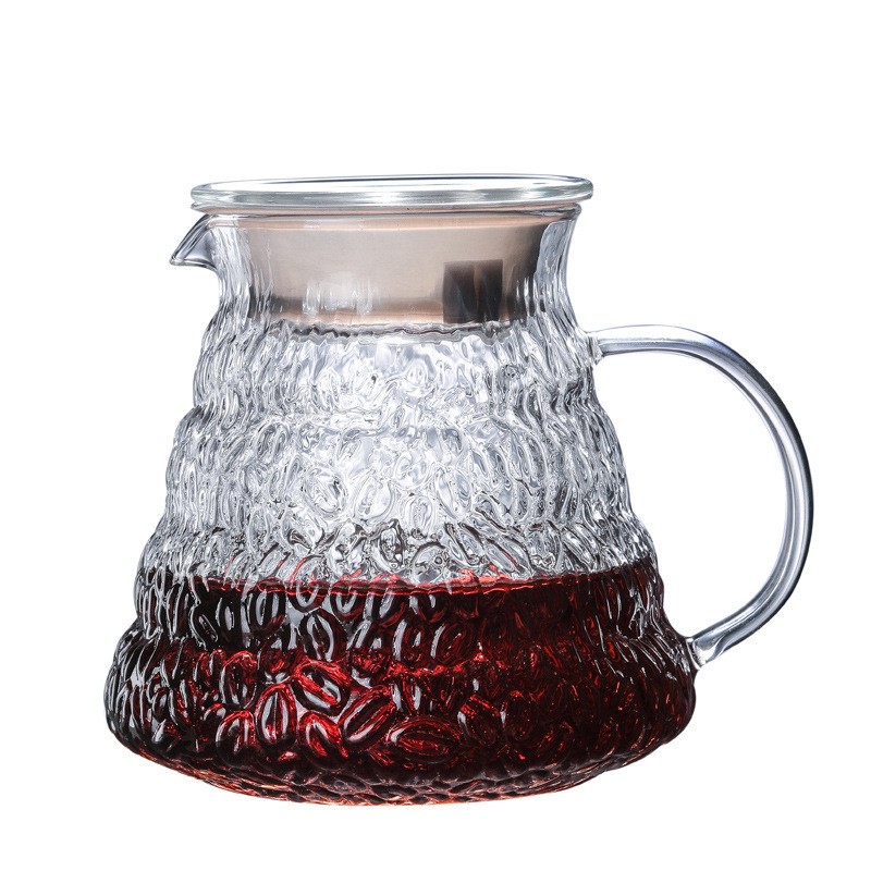 Nuevo conjunto de cafetera de café a mano, taza de filtro de escala doméstica V60 para compartir cafetera de café, cafetera de nubes de vidrio tipo goteo image 6