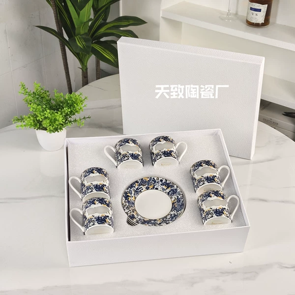 Dijia-Hydrangea-12 pieces concentrated cups and saucers-gift box