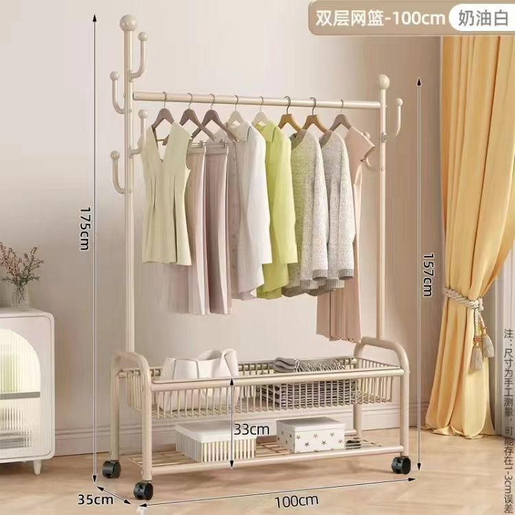 탄소강 - 100가지 스타일의 이중층 흰색 수납선반 + 수납망 프레임 + 신발장