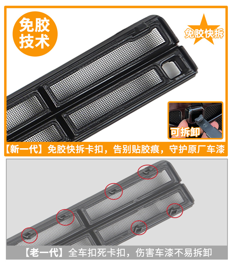 Suitable for Hongqi H5 PHEV/HS3 integrated welded car anti-insect net, front grille special modification accessory